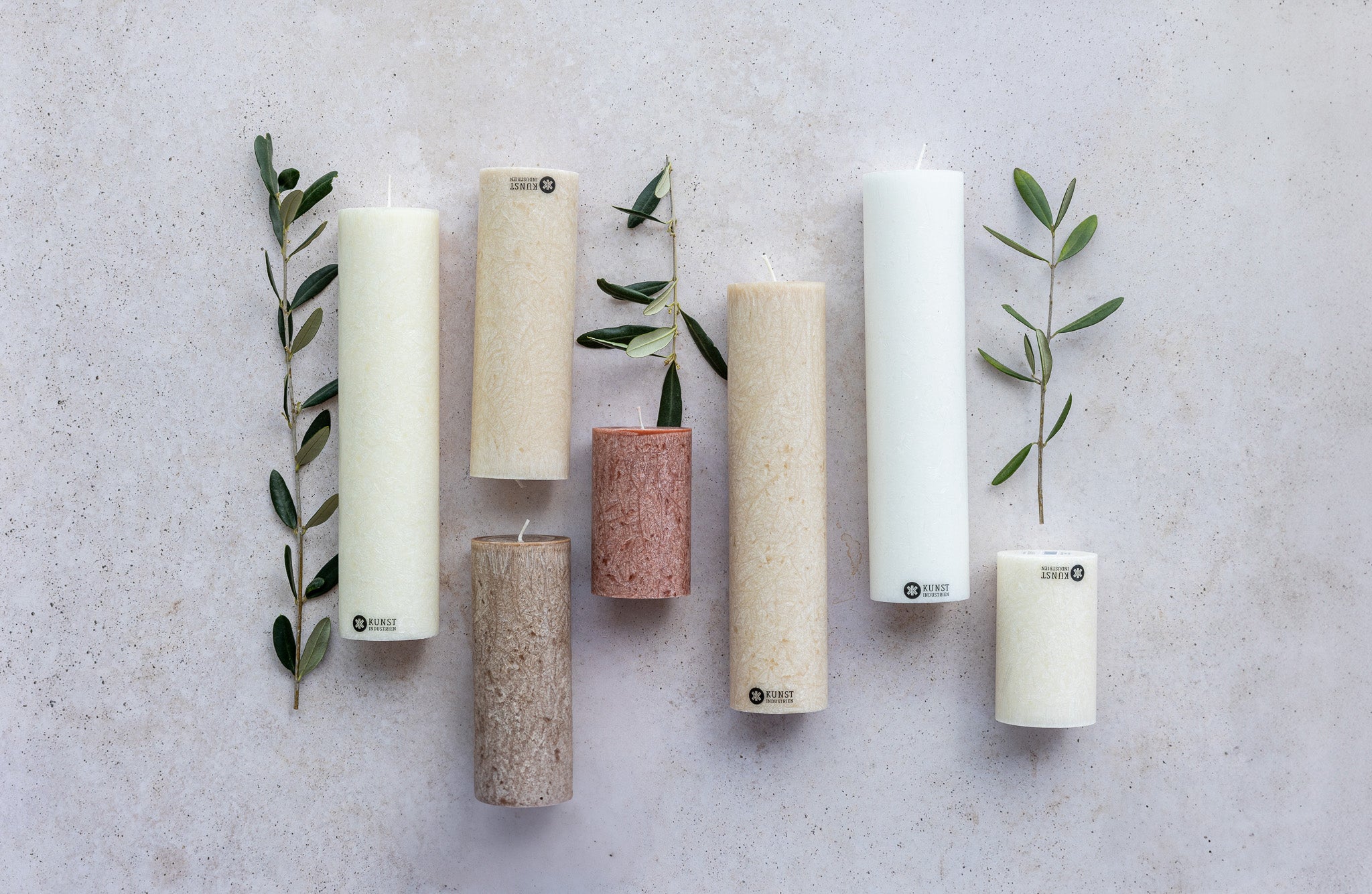 Olivenvoks bloklys, sand - 3 stk.